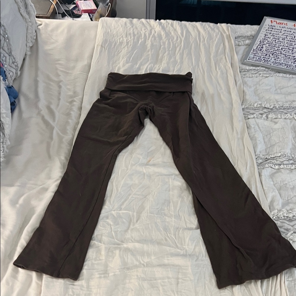 wild fable Brown High-Rise Fold-Over Waist Yoga Pants